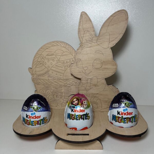 Asztali Tojástartó - 3 férőhelyes (szinezhető) - 3. kép