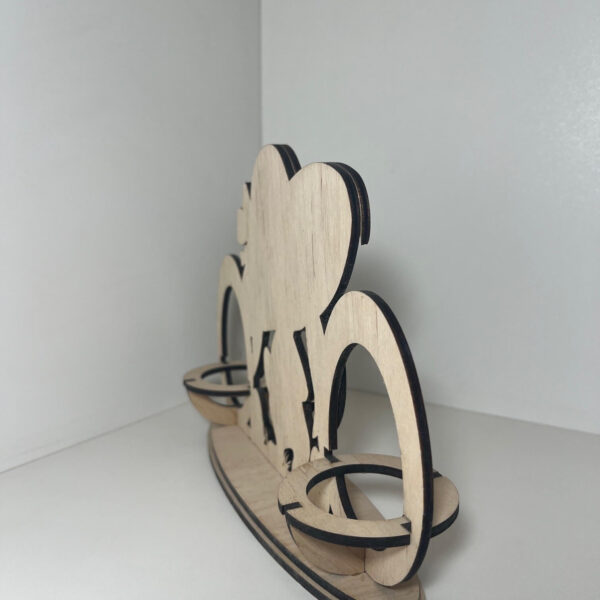 Nyuszis tojástaró (dupla) natúr, festhető - 3. kép