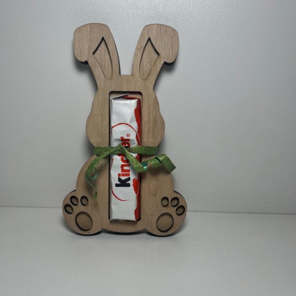 Húsvéti Nyuszi Kinder Szelet tartó/átadó (kifesthető) - 10. kép