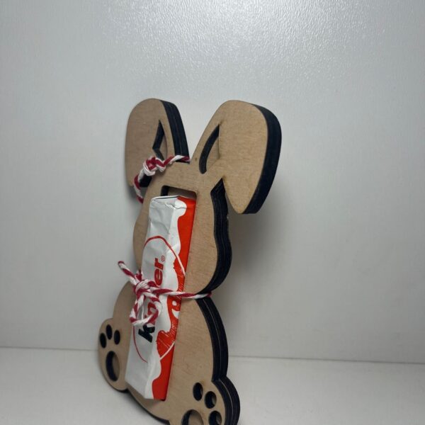 Húsvéti Nyuszi Kinder Szelet tartó/átadó (kifesthető) - 9. kép