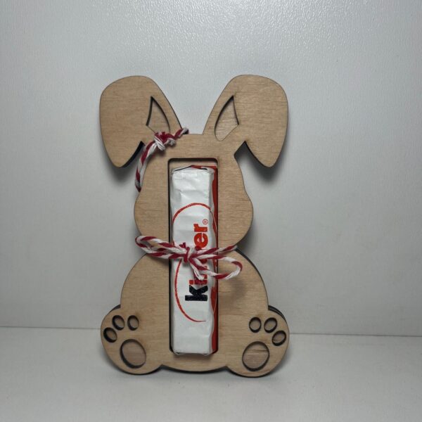 Húsvéti Nyuszi Kinder Szelet tartó/átadó (kifesthető) - 8. kép