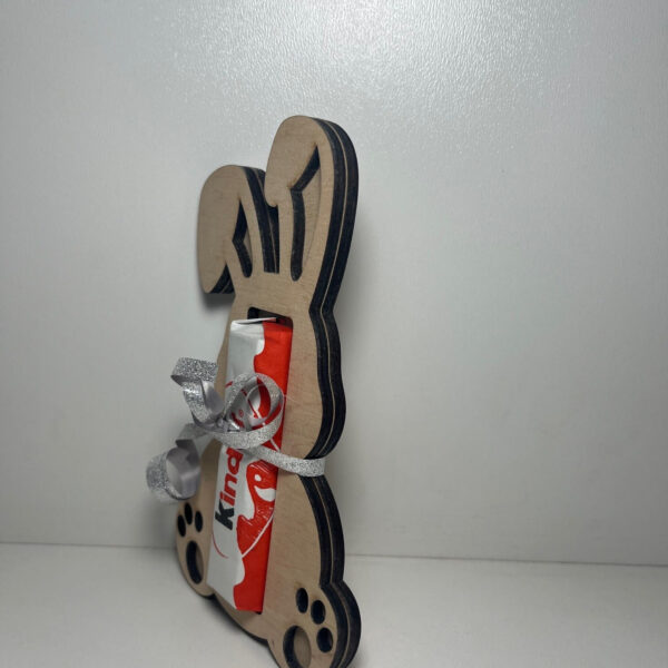 Húsvéti Nyuszi Kinder Szelet tartó/átadó (kifesthető) - 7. kép