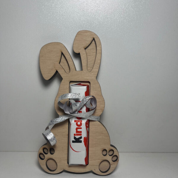 Húsvéti Nyuszi Kinder Szelet tartó/átadó (kifesthető) - 6. kép