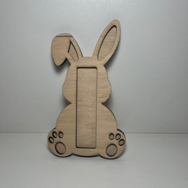 Húsvéti Nyuszi Kinder Szelet tartó/átadó (kifesthető) - 4. kép