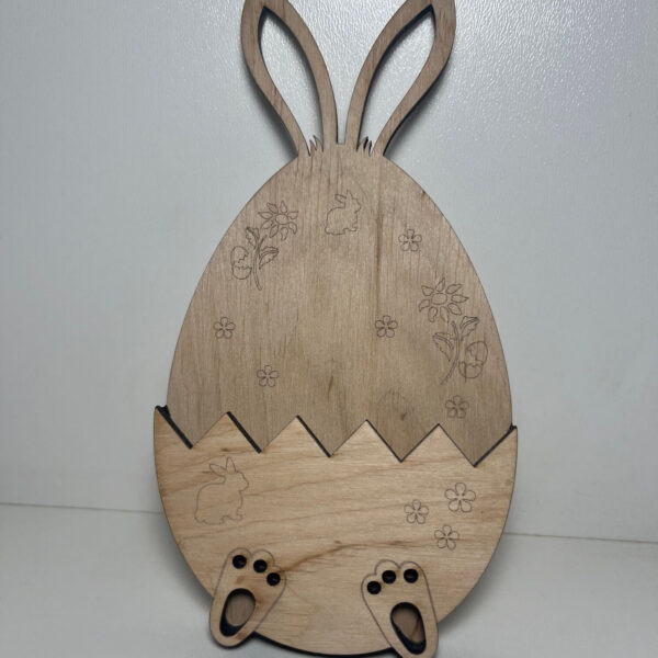 Húsvéti Tarisznyás Pénzátadó Nyuszis Tojás – Kifesthető, látványos - 3. kép